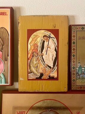 Icon of The Resurrection of Christ  Religious Wall Art Plaque Christian Easter